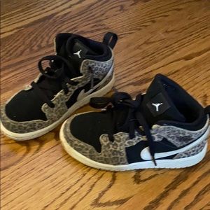 Cheetah Nike air Jordans - toddler size 9.